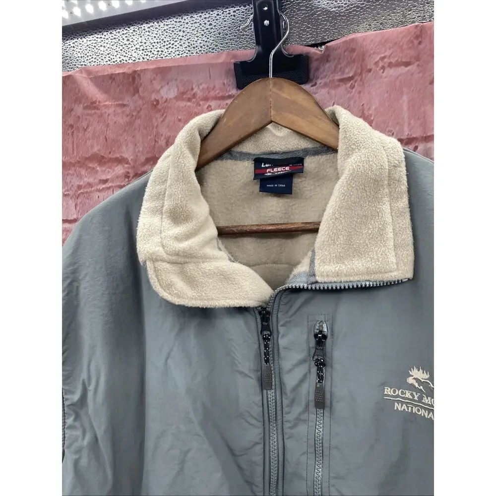 Landway Fleece Mens L Soft-Shell Jacket Fleece Lined Full Zip Rocky Mountain
